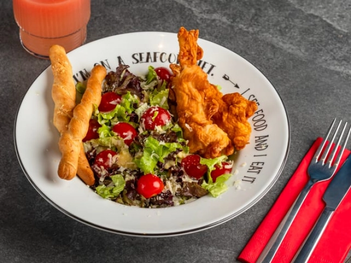 Crispy Chicken Caesar Salad